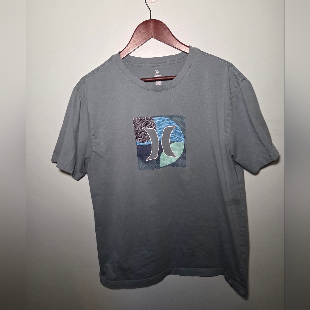 Hurley Charcoal Graphic Tee for Men